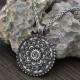 Six True Words Peace Flower Pattern Necklace