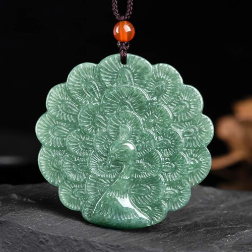 Jade Peacock Luck Prosperity Necklace Pendant Jade Peacock Luck Prosperity Necklace Pendant