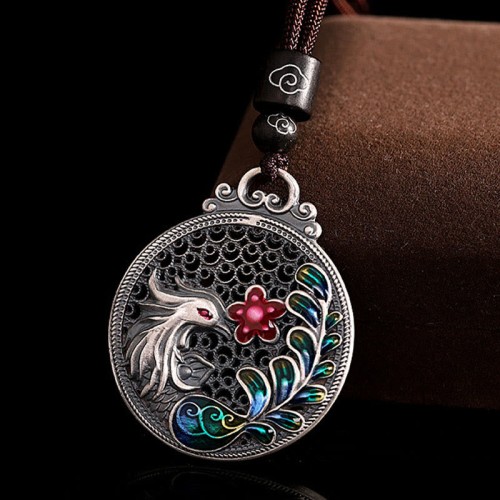 990 Silver Phoenix Luck Protection Necklace 990 Silver Phoenix Luck Protection Necklace