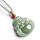 Laughing Buddha Hetian Jade Abundance Necklace