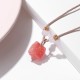 Silver Sheen Obsidian Red Agate Dancing Lion Necklace