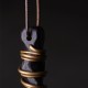 Tibet Ebony Wood Copper Peace Necklace Tibet Ebony Wood Copper Peace Necklace