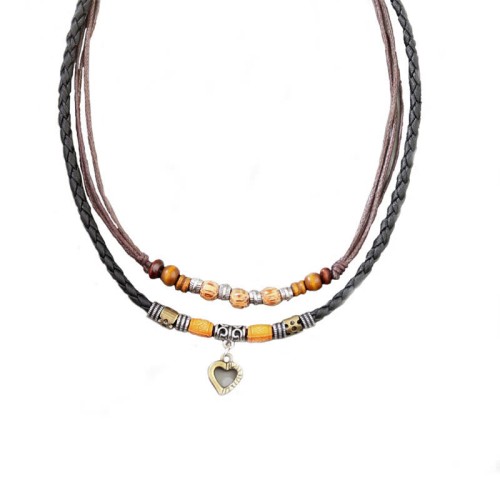Heart Pattern Bead Healing Necklace Pendant Bracelet