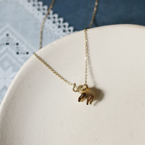 Elephant Titanium Steel Luck Necklace
