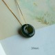 Round Jade Peace Buckle Luck Necklace Pendant Round Jade Peace Buckle Luck Necklace Pendant