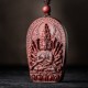 Chinese Zodiac Buddha Red Sandalwood Lotus Necklace