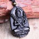 Obsidian Buddha Amulet Protection Necklace Pendant Obsidian Buddha Amulet Protection Necklace Pendant