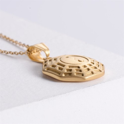 Bagua Yin Yang Titanium Steel Balance Necklace Bagua Yin Yang Titanium Steel Balance Necklace