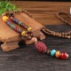 Tibetan Wenge Wood Bodhi Seed Agate Necklace Tibetan Wenge Wood Bodhi Seed Agate Necklace