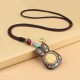 Tibet Ebony Five God of Wealth Necklace