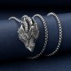 Pure Tin Dragon Head Protection Luck Necklace Pure Tin Dragon Head Protection Luck Necklace