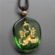 Tibetan Green Tara Buddha Liuli Crystal Protection Necklace Tibetan Green Tara Buddha Liuli Crystal Protection Necklace