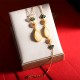 925 Silver Hetian White Jade Water Drop Necklace