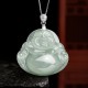 925 Sterling Silver Jade Laughing Buddha Necklace 925 Sterling Silver Jade Laughing Buddha Necklace