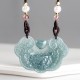 Natural Jade Peony Flower Luck Necklace Natural Jade Peony Flower Luck Necklace