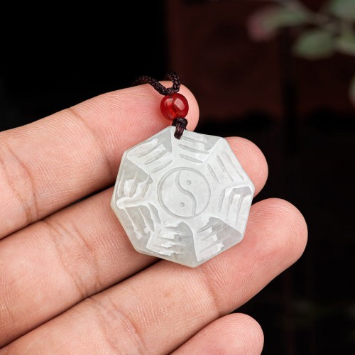 Jade Bagua Yin Yang Luck Necklace Pendant Jade Bagua Yin Yang Luck Necklace Pendant