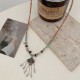 Tibetan Crystal Copper Luck Tassel Necklace Tibetan Crystal Copper Luck Tassel Necklace