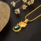 Green Chalcedony Fox Courage Necklace Pendant Green Chalcedony Fox Courage Necklace Pendant