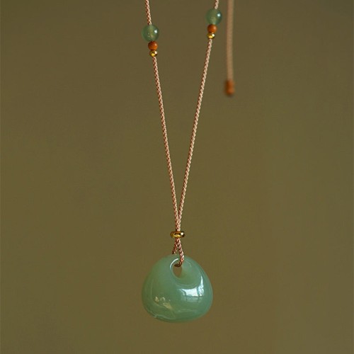 Natural Jade Luck Prosperity Necklace Pendant Natural Jade Luck Prosperity Necklace Pendant