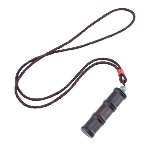 Ebony Bamboo Pattern Ghau Prayer Box Necklace Pendant Ebony Bamboo Pattern Ghau Prayer Box Necklace Pendant