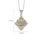 925 Sterling Silver Hetian Cyan Jade Rhombus Luck Necklace 925 Sterling Silver Hetian Cyan Jade Rhombus Luck Necklace
