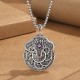 Peony Flower Copper Coins Wealth Necklace Pendant Peony Flower Copper Coins Wealth Necklace Pendant