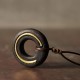 Zen Circle Ebony Wood Calm Necklace Pendant Zen Circle Ebony Wood Calm Necklace Pendant
