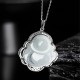 925 Sterling Silver Laughing Buddha Jade Necklace