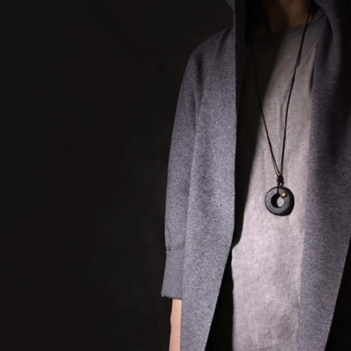 Zen Circle Ebony Wood Calm Necklace Pendant Zen Circle Ebony Wood Calm Necklace Pendant