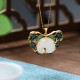 White Jade Elephant Butterfly Lotus Success Pendant White Jade Elephant Butterfly Lotus Success Pendant