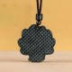 Hetian Cyan Jade Nine-Tailed Fox Luck Necklace
