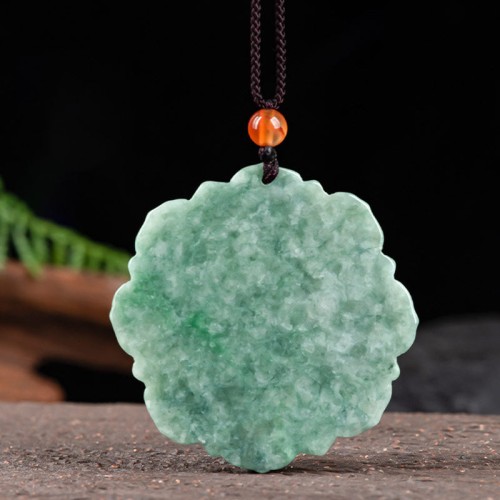 Lotus Jade Luck Prosperity Necklace Pendant