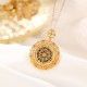 925 Sterling Silver Plated Gold Lazurite Positive Necklace 925 Sterling Silver Plated Gold Lazurite Positive Necklace