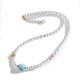 Sterling Silver Pearl Larimar Sincerity Necklace Pendant Sterling Silver Pearl Larimar Sincerity Necklace Pendant