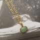 Oval Turquoise Strength Titanium Steel Pendant