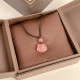 Strawberry Quartz Cat Paw Healing Necklace Strawberry Quartz Cat Paw Healing Necklace
