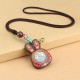 Tibet Ebony Five God of Wealth Necklace