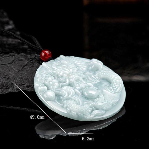 Flash Sale - Chinese Zodiac Dragon Jade Success Amulet Pendant