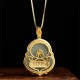 Sterling Silver Laughing Buddha Jade Luck Necklace