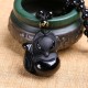 Natural Black Obsidian Tiger Eye Ice Fox Pendant Necklace Natural Black Obsidian Tiger Eye Ice Fox Pendant Necklace