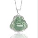 925 Silver Laughing Buddha Jade Luck Necklace 925 Silver Laughing Buddha Jade Luck Necklace