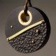 Handcrafted Ebony Wood Copper Peace Necklace Handcrafted Ebony Wood Copper Peace Necklace