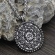 Six True Words Peace Flower Pattern Necklace