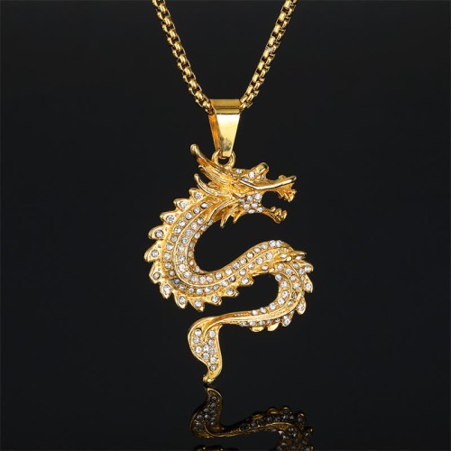 Chinese Zodiac Dragon Zircon Protection Necklace Chinese Zodiac Dragon Zircon Protection Necklace