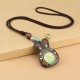 Tibet Ebony Five God of Wealth Necklace