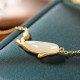 925 Silver White Jade Dolphin Luck Necklace
