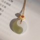Yin Yang Jade 18K Gold Prosperity Necklace Pendant Yin Yang Jade 18K Gold Prosperity Necklace Pendant