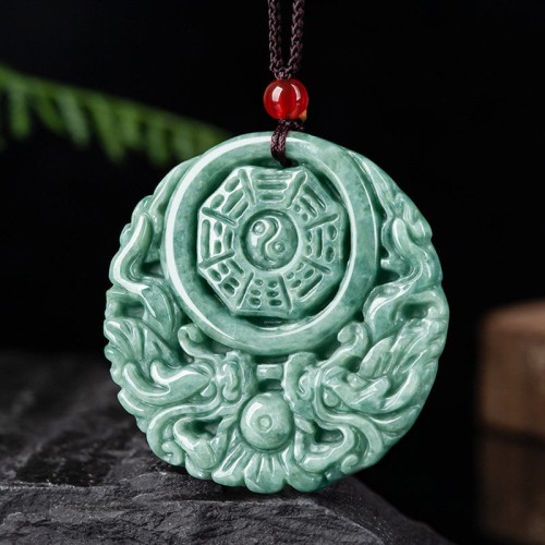 Dragon Jade Yin Yang Balance Necklace