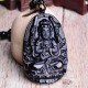 Obsidian Buddha Amulet Protection Necklace Pendant Obsidian Buddha Amulet Protection Necklace Pendant