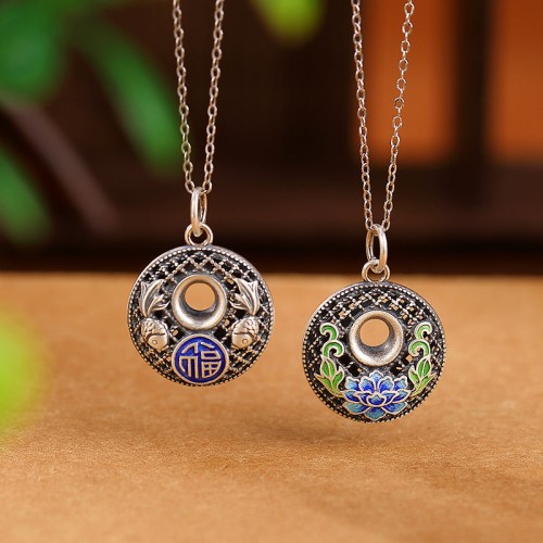 Koi Fish Lotus Peace Buckle Wealth Necklace Pendant Koi Fish Lotus Peace Buckle Wealth Necklace Pendant